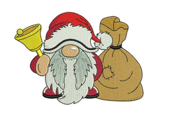Adorable Santa Gnome for Festive Embroidery