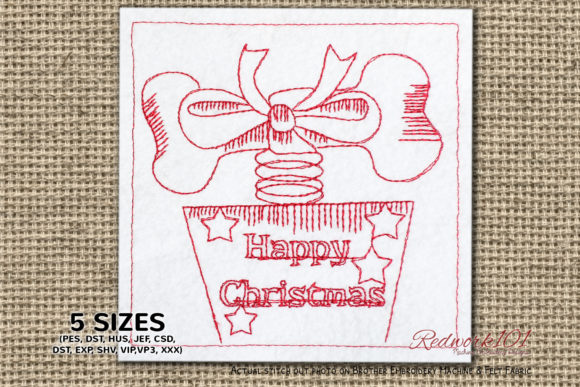 Charming Bone with Red Bow Lineart Design