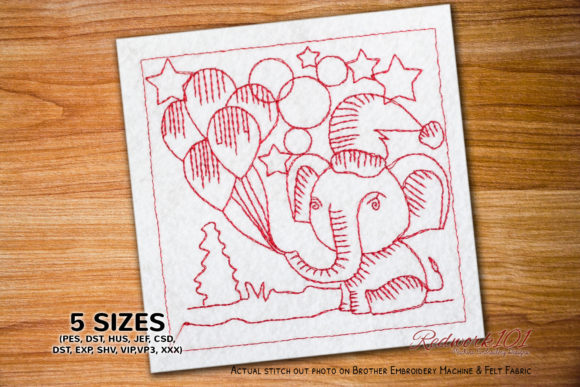 Charming Christmas Elephant Lineart Design