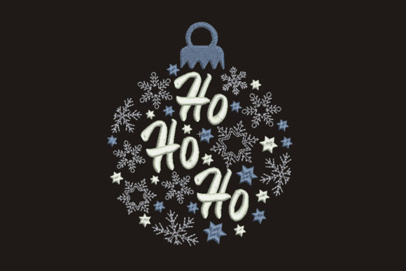 Cheerful Ho Ho Ho Christmas Embroidery Design