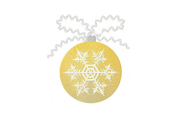 Christmas Ball with Snowflake: A Festive Embroidery Design