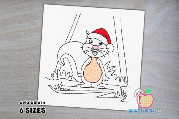 Christmas Cute Squirrel Wearing Hat: A Charming Design