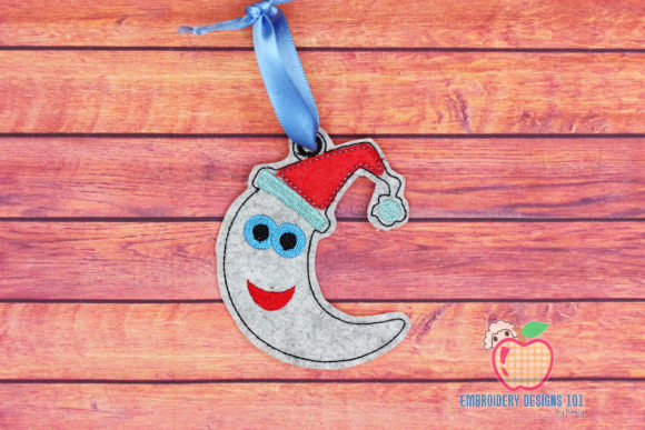 Christmas Moon in the Hoop Ornament: A Festive Addition