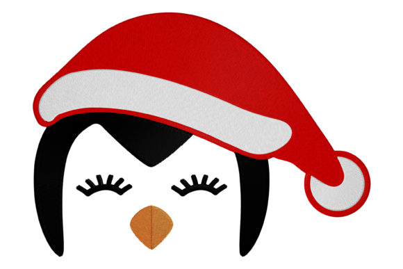 Christmas Penguin: A Charming Embroidery Design