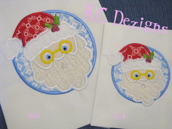 Christmas Santa Circle Applique: A Festive Embroidery Delight