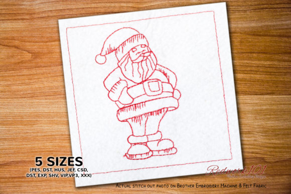 Happy Santaclaus Machine: A Charming Embroidery Design