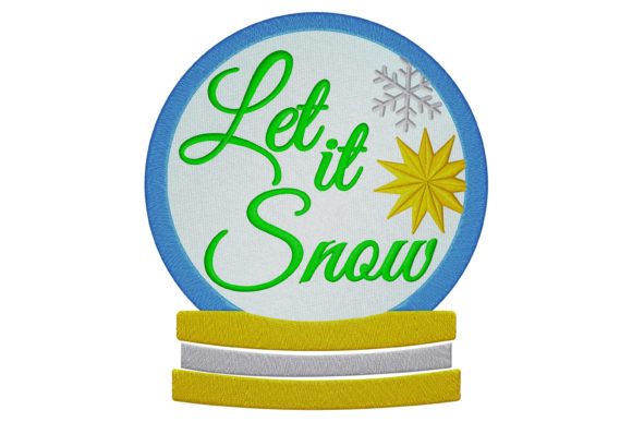 Let It Snow Crystal Ball: A Sparkling Embroidery Design